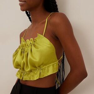 5 for $35! Sweetheart Lime Green Crop Camisole
